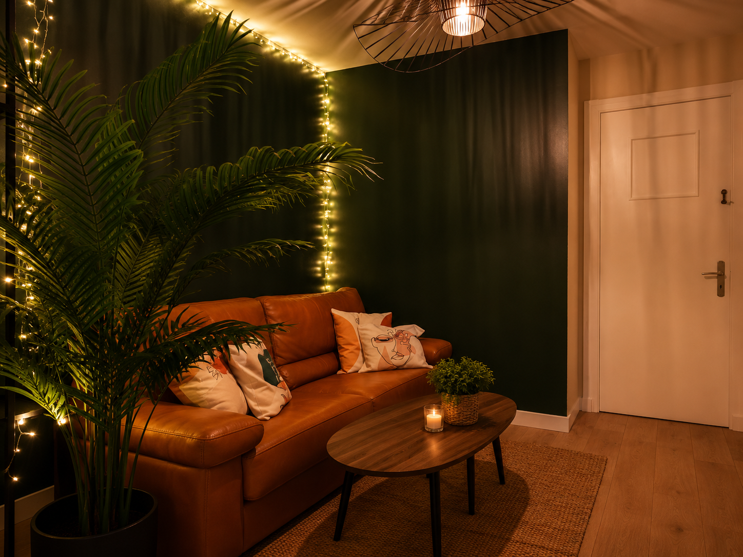 Salon jungle de la colocation Royal Canopy Grenoble